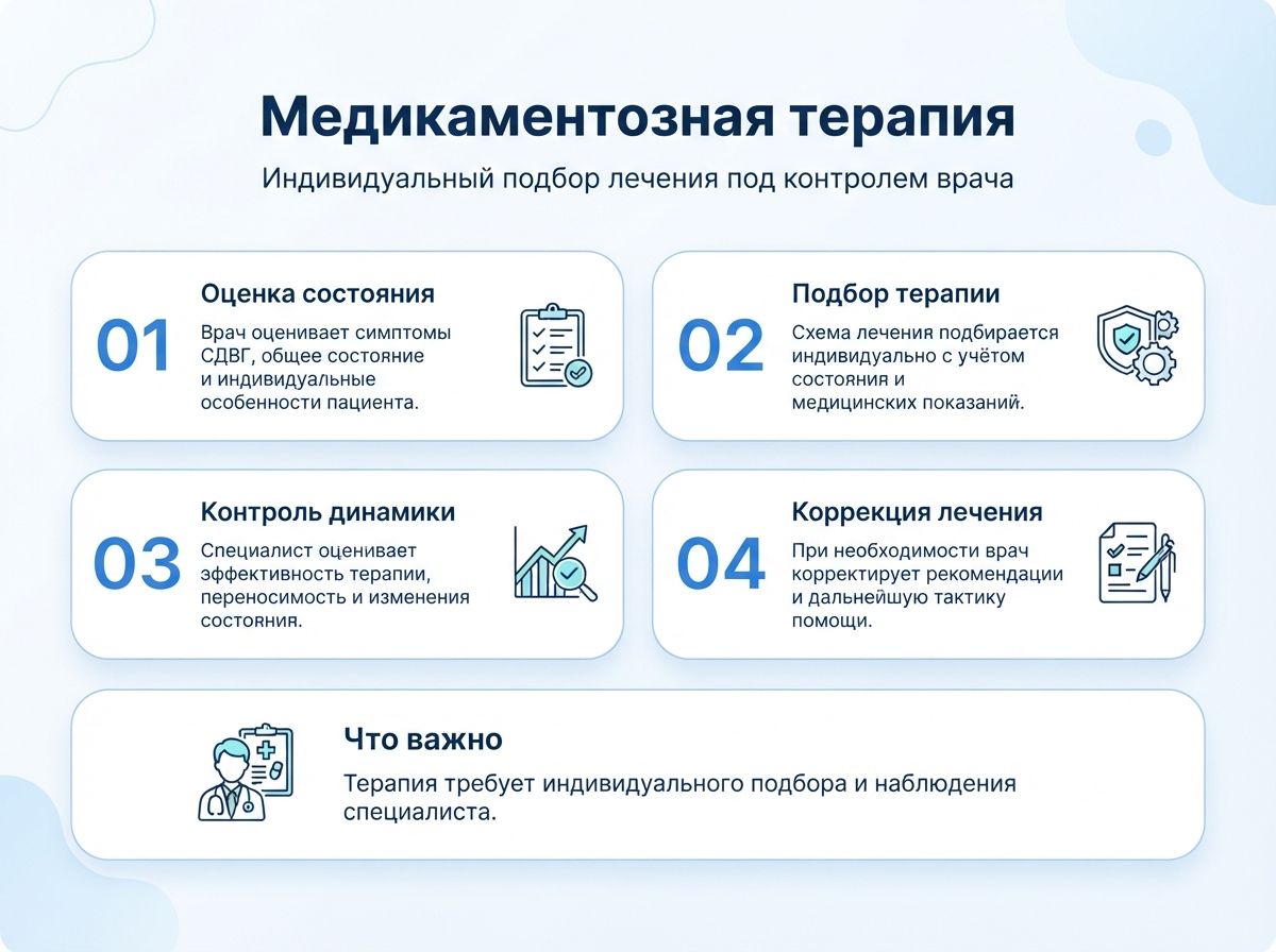 Лечение СДВГ в Домодедово у детей и взрослыхинфографика